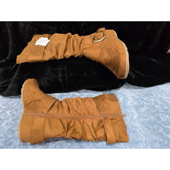 *Journee Collection* Women's Size 7.5-Jester-01 Hidden Wedge Riding Boots-Camel - Picture 4 of 8